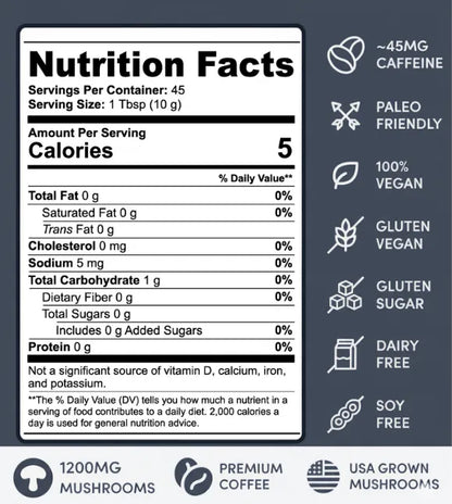 Mushroom Coffee Fusion - Lion’s Mane & Chaga 16oz